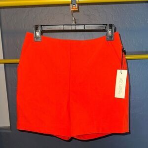 Rachel Zoe High Waist Orange Tailored Shorts